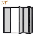 NF Aluminum Tempered Glass Safety Folding Doors Bifold Doors Foshan Suppliers